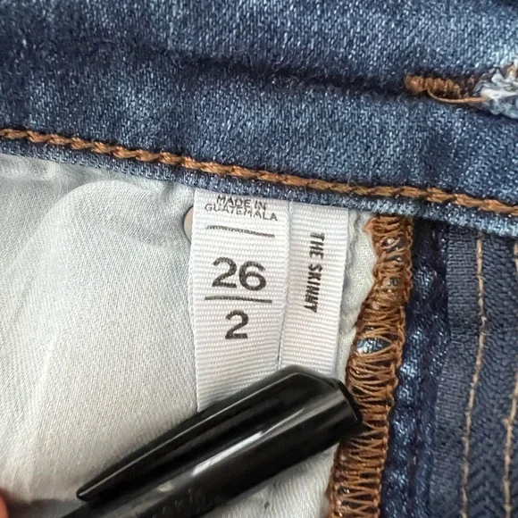Women's Loft ‘THE SKINNY’ Blue Denim Jeans size 26 size 2 - Picture 7 of 8